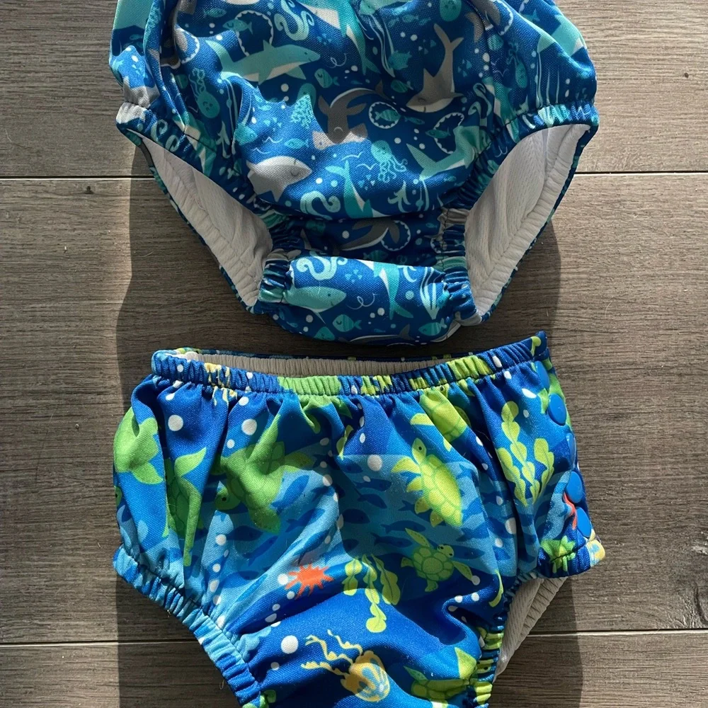 i play. Ocean Adventure Kids Diaper Cover Set - Blue and Green